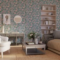 Papel Tapiz Josephine Trail Azul Claro 0.53 x 10.05 M