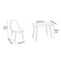 Comedor Rectangular July Blanco para 4 Personas