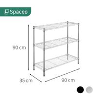 Estantería Spaceo 3 Divisiones Plateada 90X90X35 Cm