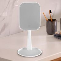 Espejo Cuadrado con Luz LED y Base