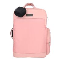 Mochila Rosa con Múltiples Compartimentos