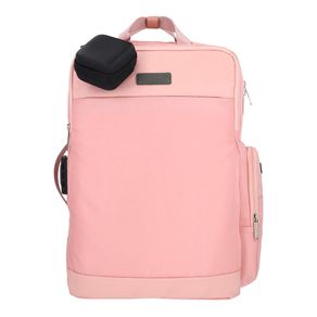 Mochila Rosa con Múltiples Compartimentos