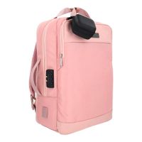 Mochila Rosa con Múltiples Compartimentos