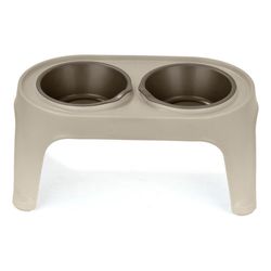 Plato Alto para Perro Mediano - Taupe