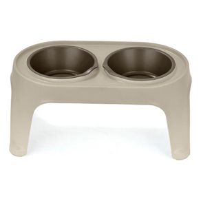 Plato Alto para Perro Mediano - Taupe