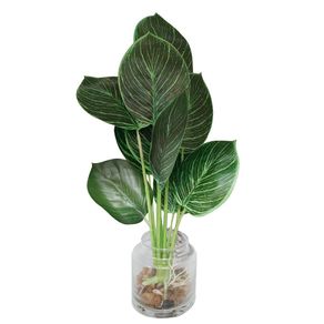 Planta con Pote de Vidrio de 32x32x40 Cm