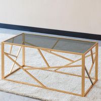 Mesa de Centro Alba Gris y Bronce 100X50X45 Cm