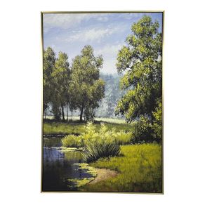 Cuadro con Marco Paisaje Verde 82.60 X 122.60 Cm