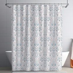 Set de Cortina con Ganchos Diseño Mándalas Azules