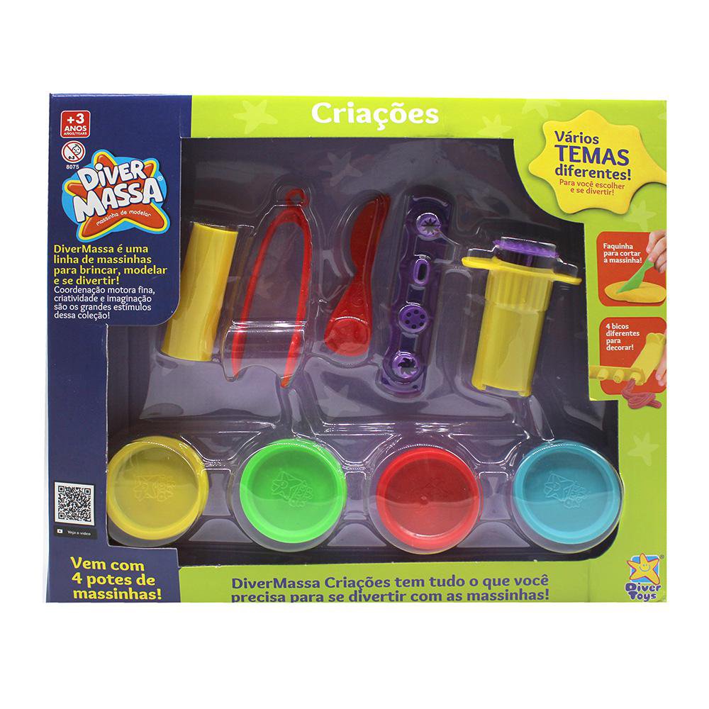 Set de Plasticina Diver Massa Creaciones para 3+ Años Set de Plasticina Creaciones en Masa
