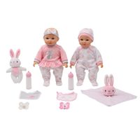 Set-de-Muñecas-Bebes-Gemelas-con-Accesorios
