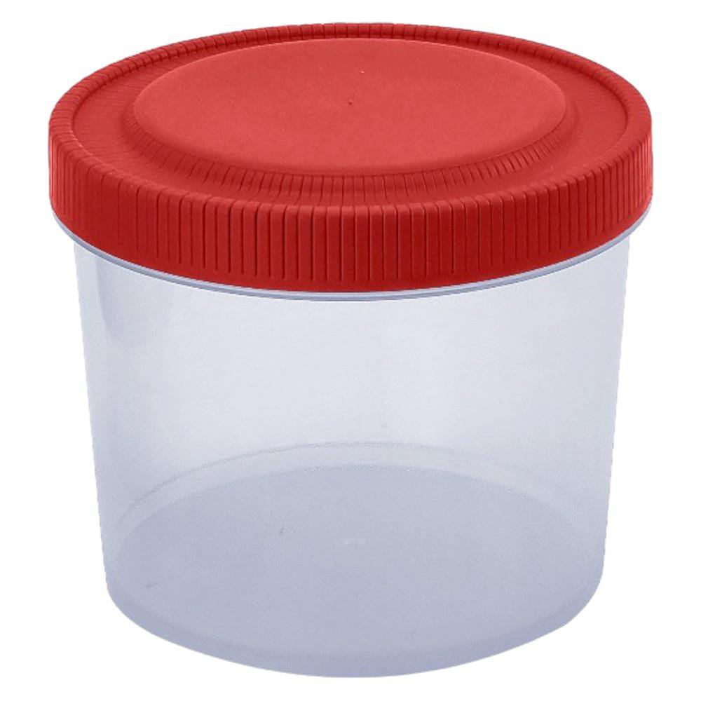 Contenedor Cilindrico de 1.3 L con Rosca Color Rojo