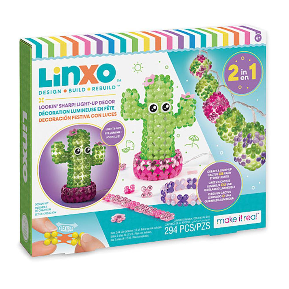 Set de Decoración con Luces 2 en 1 Diseño de Cactus de 294 Piezas para 6+ Años Set de ilum…
