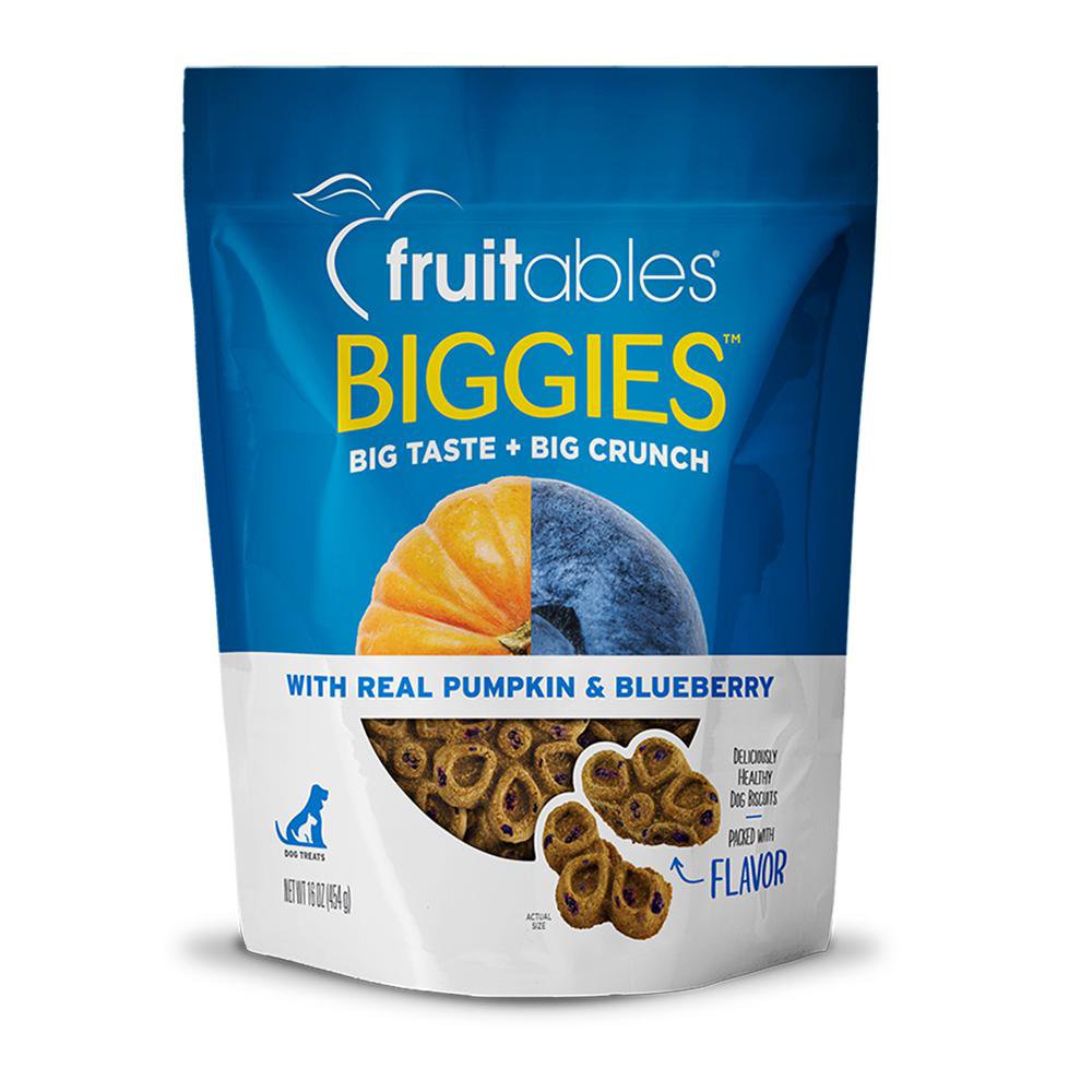 Snack Crujiente para Perro Biggies con Calabaza y Arándano de 454 g