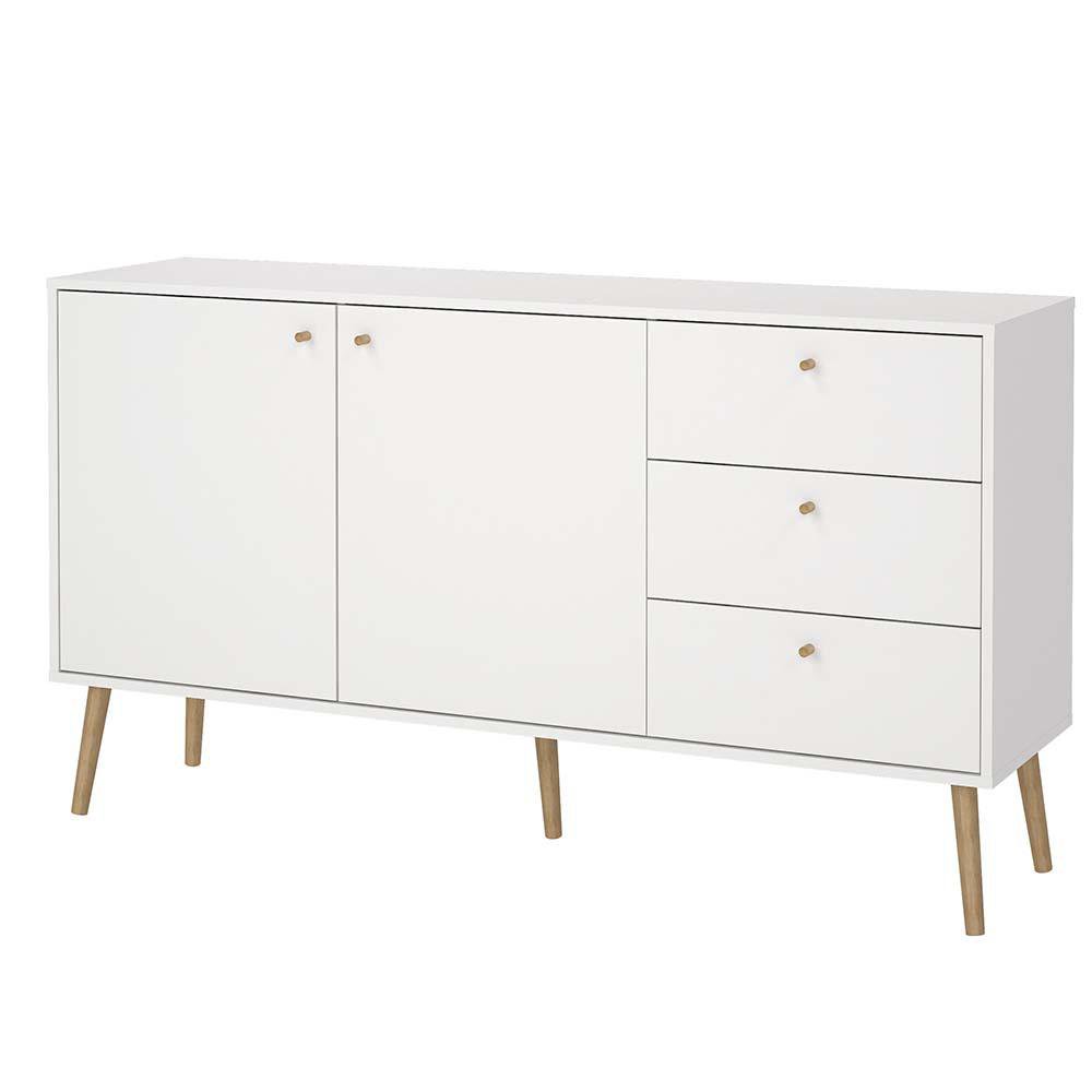 Bufetera Zoe con 2 Puertas y 3 Gavetas 147.2 x 39.1 x 81.7 cm Color Blanco