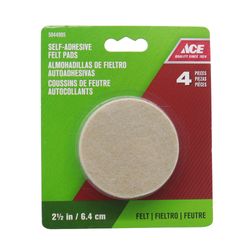 Protectores Circulares Fieltro Beige 2 1/2 Plg 4 Unidades - Ace
