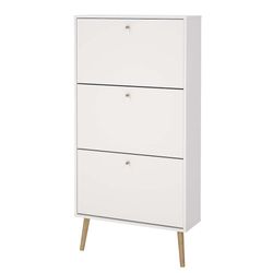 Zapatera Zoe Blanca de 3 Gavetas