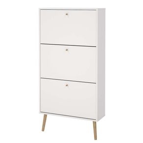 Zapatera Zoe Blanca de 3 Gavetas