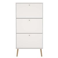 Zapatera Zoe Blanca de 3 Gavetas