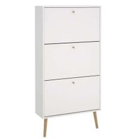 Zapatera Zoe Blanca de 3 Gavetas