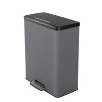 Basurero de Plástico con Tapa Gris 65 L