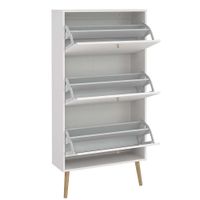 Zapatera Zoe Blanca de 3 Gavetas