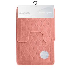 Set de Alfombras Rosa para Baño