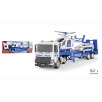 Tráiler con Carro de Policía Y Helicóptero