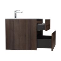 Mueble con Lavamanos Empotrable Bosco Roble Oscuro 85X51.90X60 Cm