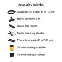 Aspiradora de Contenedor Acero Inoxidable de 5 Gal 4 Hp