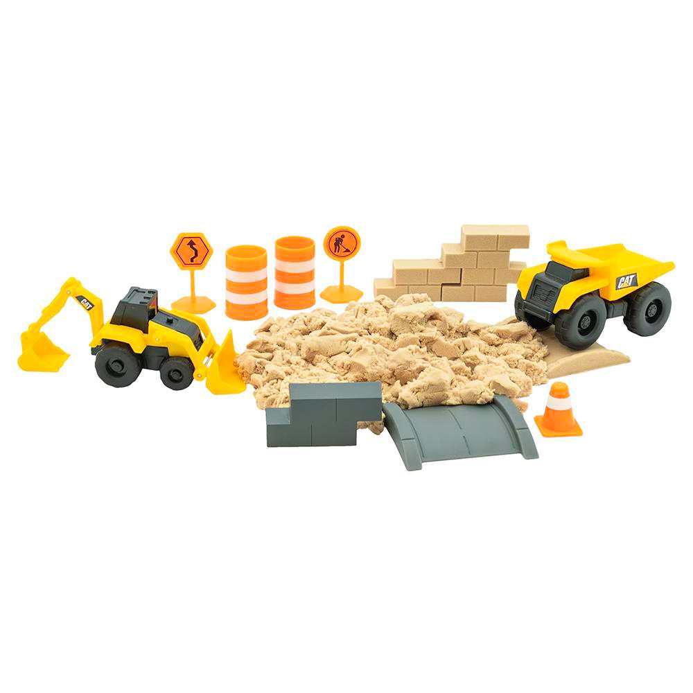 Juego CAT Dig N' Build Dirt Playset de 10 Piezas con 2 Vehículos 3+ Años Juego Dig N' Build CAT con 2 Vehículos