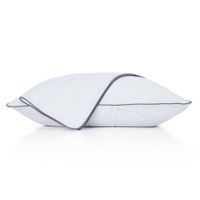 Set de Sobrefundas King Stripe Piping Gris 2 Pzas