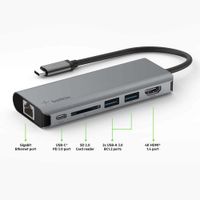 Adaptador Multipuerto USB-C 6 En 1 Gris