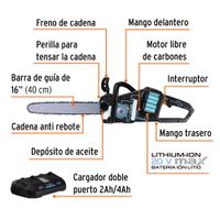 Motosierra Inalámbrica 40 V 16 Plg - Truper Max