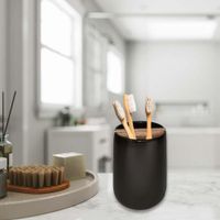 Porta Cepillos Eco Vanity Negro y Café