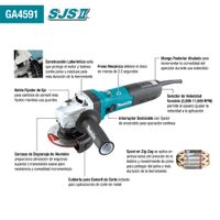 Esmeriladora Angular 4 1/2 Plg 1900 W - Makita