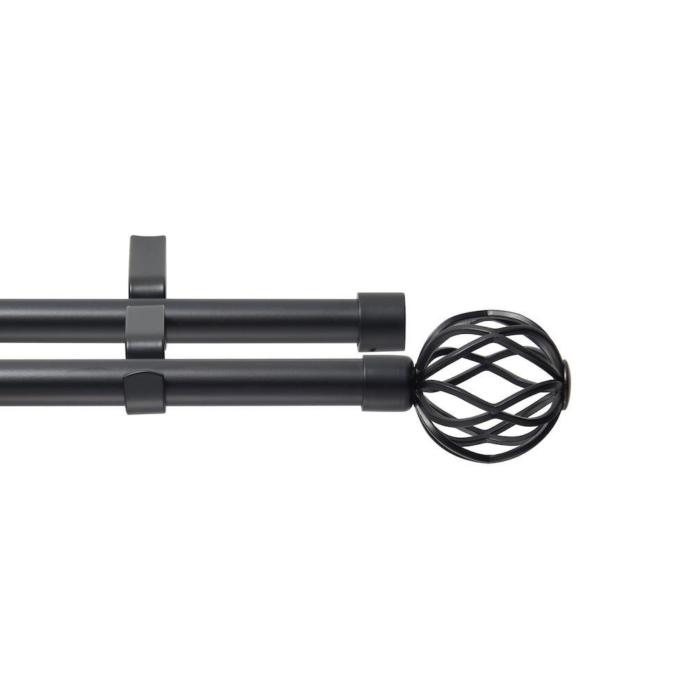 Galería de Metal Doble Extensible Negro - Livim Natural Home Varios Tamaños 120 - 210 cm
