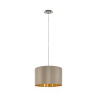 Lampara de Colgar Maserlo Taupe y Dorado