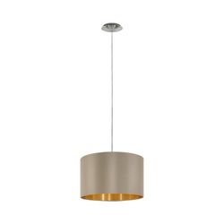 Lampara de Colgar Maserlo Taupe y Dorado