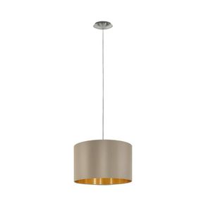 Lampara de Colgar Maserlo Taupe y Dorado