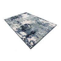 Alfombra Moderna Marta en Tonos Azul y Beige