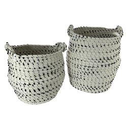 Set de Cestas Blanco 2 Pzas 24x24x29 Cm - Concepts