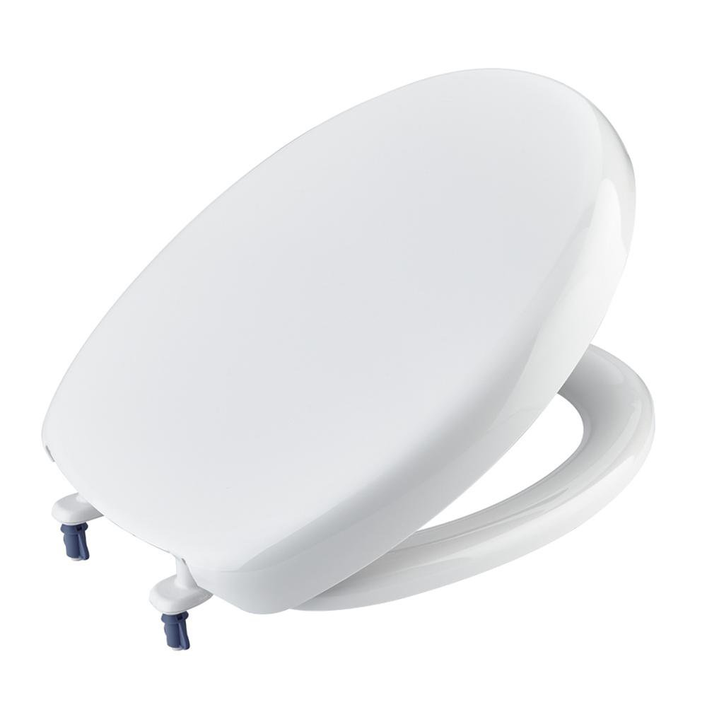 Asiento para Inodoro Elongado con Cierre Lento Color Blanco