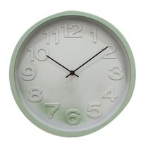 Reloj de Pared Números en Relieve Gris 12 Plg