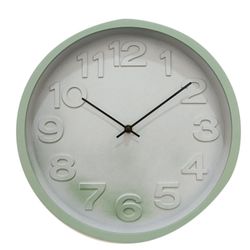 Reloj de Pared Números en Relieve Gris 12 Plg