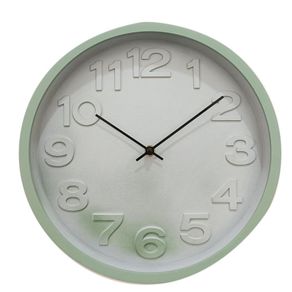 Reloj de Pared Números en Relieve Gris 12 Plg