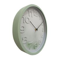 Reloj de Pared Números en Relieve Gris 12 Plg