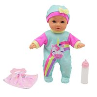 Muñeca Bebé en Cuna con Accesorios