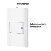 Interruptor de 3 Vías 1.5 Módulos Lisboa Blanco - Volteck