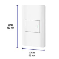Interruptor de 3 Vías 1.5 Módulos Lisboa Blanco - Volteck